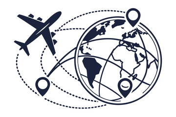 Global Airplane Travel Routes and Destinations.