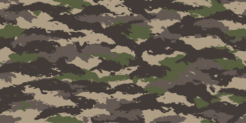 Camouflage background. Seamless pattern.Vector. 迷彩パターン テクスチャ 背景素材