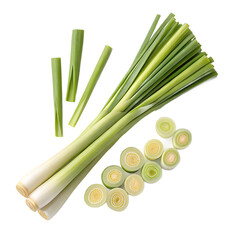 Lemongrass stalks PNG cutout (transparent)