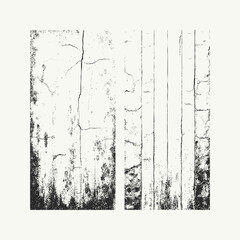 Cracks in wood vector texture.