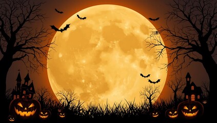 Halloween Full Moon Night
