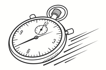 Vintage Stopwatch Speed Motion Graphic.