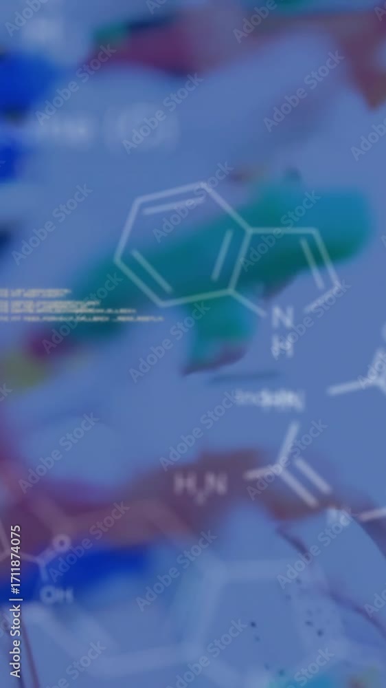 Poster animation of scientific data processing over diverse students in laboratory