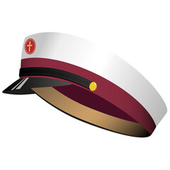 Traditional Danish graduation cap, studenterhue. Vector Illustration