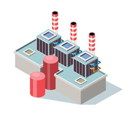 Isometric Industrial Building Vector illustration