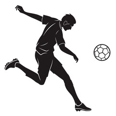soccer player silhouette