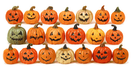 Decorative Halloween pumpkins collection