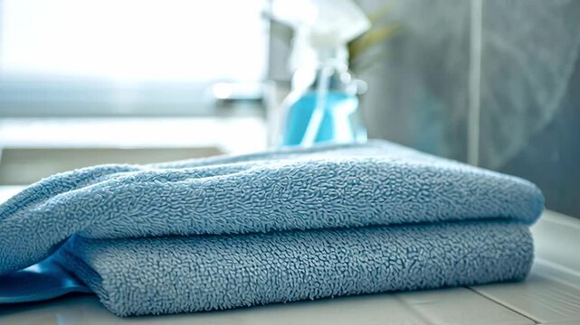 Detailed close-up footage of cleaning a bathroom sink and tiles.