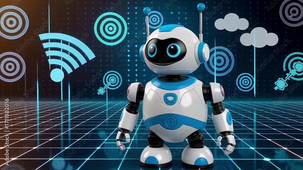 Poster ai robot automation technology future innovation digital transformation artificial intelligence