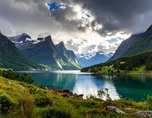 Fototapeta premium Norwegian fjord