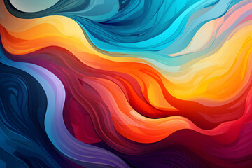 Obraz premium Curvy translucent sheets forming an abstract flowing shape. Dynamic motion, neon background