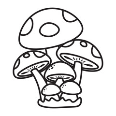 Autumn Mushroom Doodle