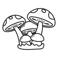 Autumn Mushroom Doodle