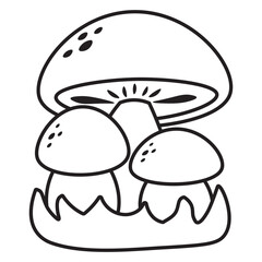 Autumn Mushroom Doodle