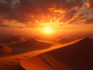 Golden Desert Dunes