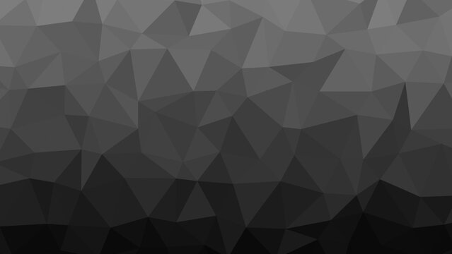 Dark grey gradient low poly abstract background