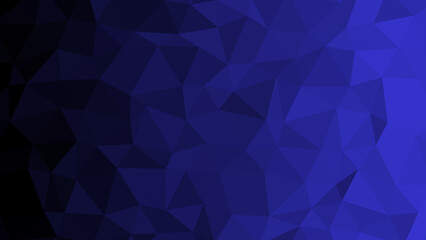 Fototapeta premium Dark blue gradient low poly abstract background