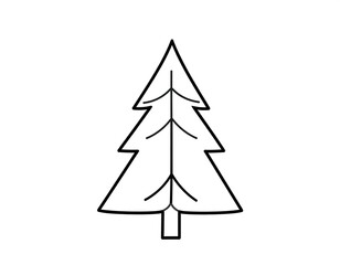 Simple Christmas Tree Illustration.