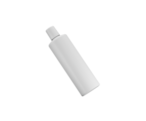 Sleek white opaque shampoo bottle mockup for beauty, hair care, and hygiene. 3d illustration