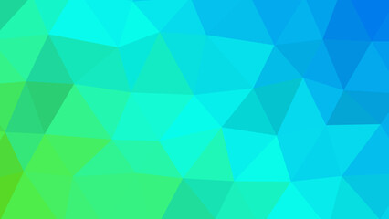 Obraz premium Abstract geometric low poly background with blue green gradient