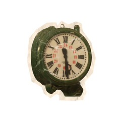 antique pocket watch on scrapbook collage