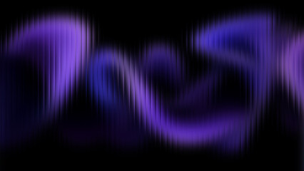 Abstract Waveform Texture  Purple and Blue Ribbed Lines on Black Background for Digital Art and Motion Design