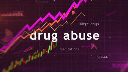 Drug abuse and addiction charts and graphs diagram