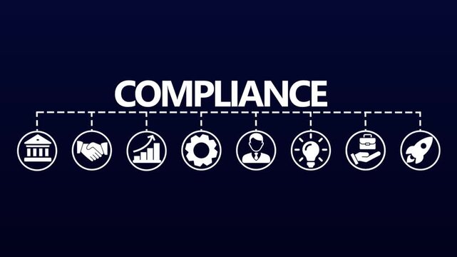 Banner compliance concept english keywords.