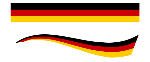 germany flag ribbon set vector illustration.germany flag ribbon