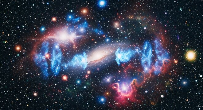 Cosmic Galaxy Nebulae. - Powered by Adobe