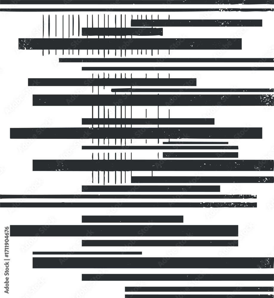 Poster an abstract black and white design featuring varied line patterns and textures for modern aesthetics