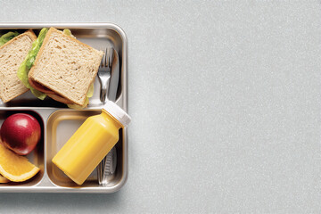 Vibrant cafeteria meal with fresh ingredients, vibrant colors making healthy food exciting, vibrant composition perfect for school menu