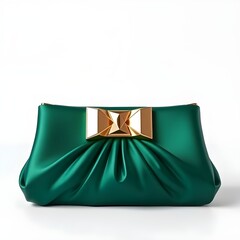 Naklejka premium green bag on a white background
