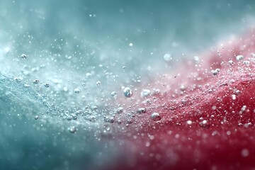 Fototapeta premium Abstract water bubbles in vibrant red and blue hues