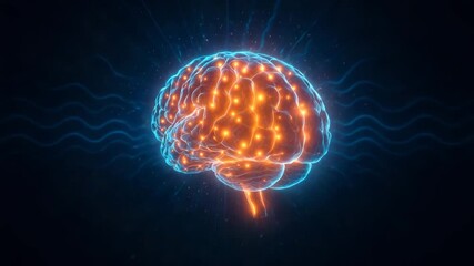 Visual representation of brain activity showcasing neural connections and patterns over time - Powered by Adobe