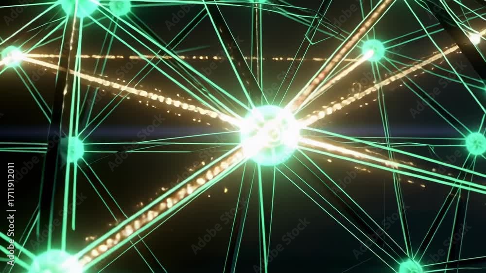 Poster network connection abstract technology background animation digital communication data 3d render
