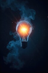 A single, softly glowing light source illuminates a dark background, creating a dramatic, ethereal effect; perfect for concepts of identity, self-discovery, or inner light , light, contrast, calm