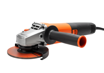 Angle Grinder Powerful Tool for Cutting and Grinding isolated on transparent background