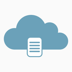 cloud icon with blue server