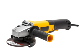 Angle Grinder A CloseUp View of a Handheld Power Tool isolated on transparent background