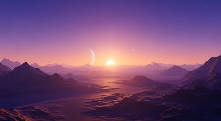 Sunrise Over Majestic Mountains.