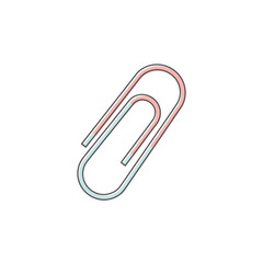 Obraz premium Colorful Paper Clip Illustration for Office and School Supplies.