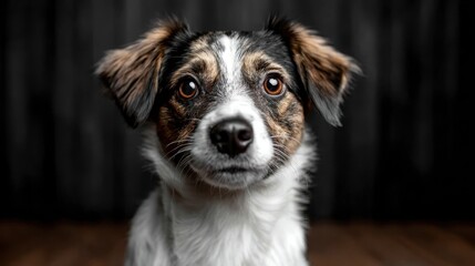 A close-up portrait of a dog's face reveals deep, captivating eyes and an expressive demeanor, embodying loyalty and companionship in the animal kingdom.