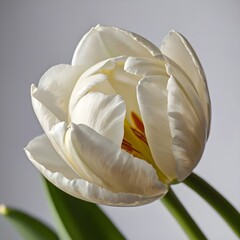 white tulip on a white background
