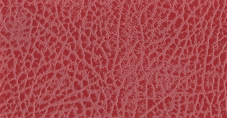 Red Leather Grain Texture Background