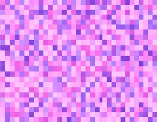Fototapeta premium Abstract pixelated pattern of varying shades of pink and purple