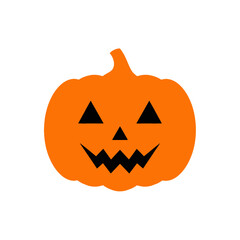 Festive Halloween Pumpkin Carving with Triangular Eyes and Jagged Mouth.