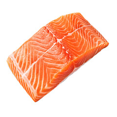 Raw salmon fillet PNG cutout (transparent)