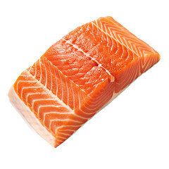 Raw salmon fillet PNG cutout (transparent)