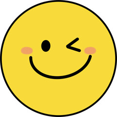 Fototapeta premium Yellow smlie face happy 스마일, 웃는얼굴, 미소